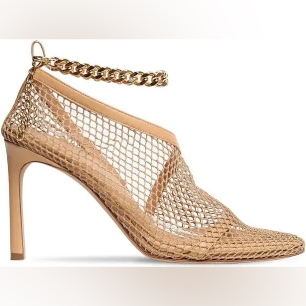 Bottega Veneta leather sling back chain sandals